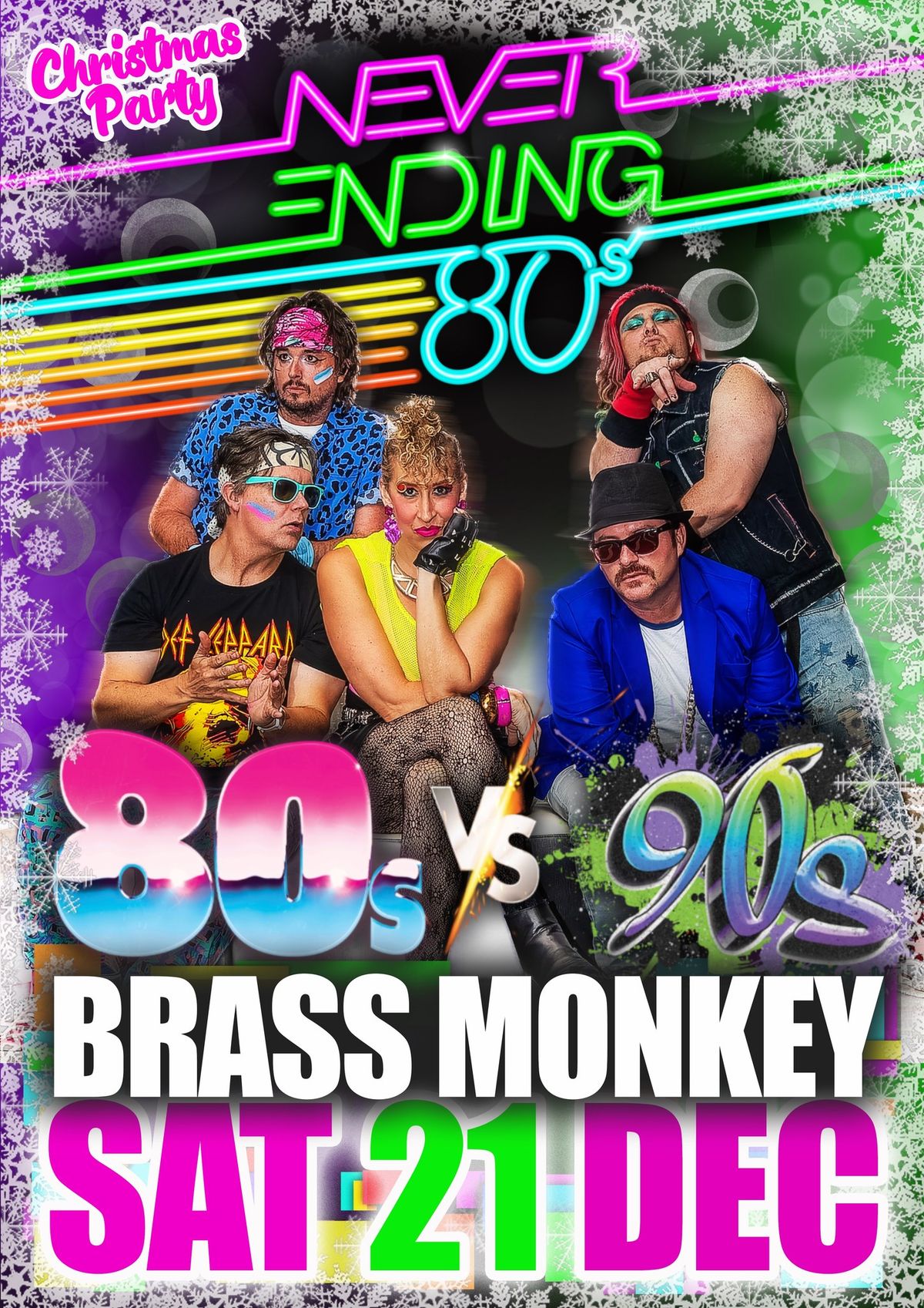 Never Ending 80s v 90s XMAS Party -  Brass Monkey Cronulla 