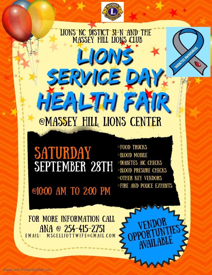 Lions Service day Health Fair