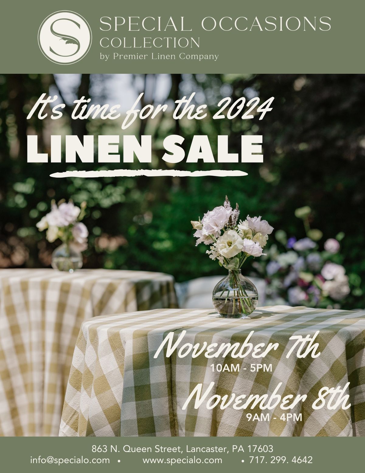 Fall Linen Sale