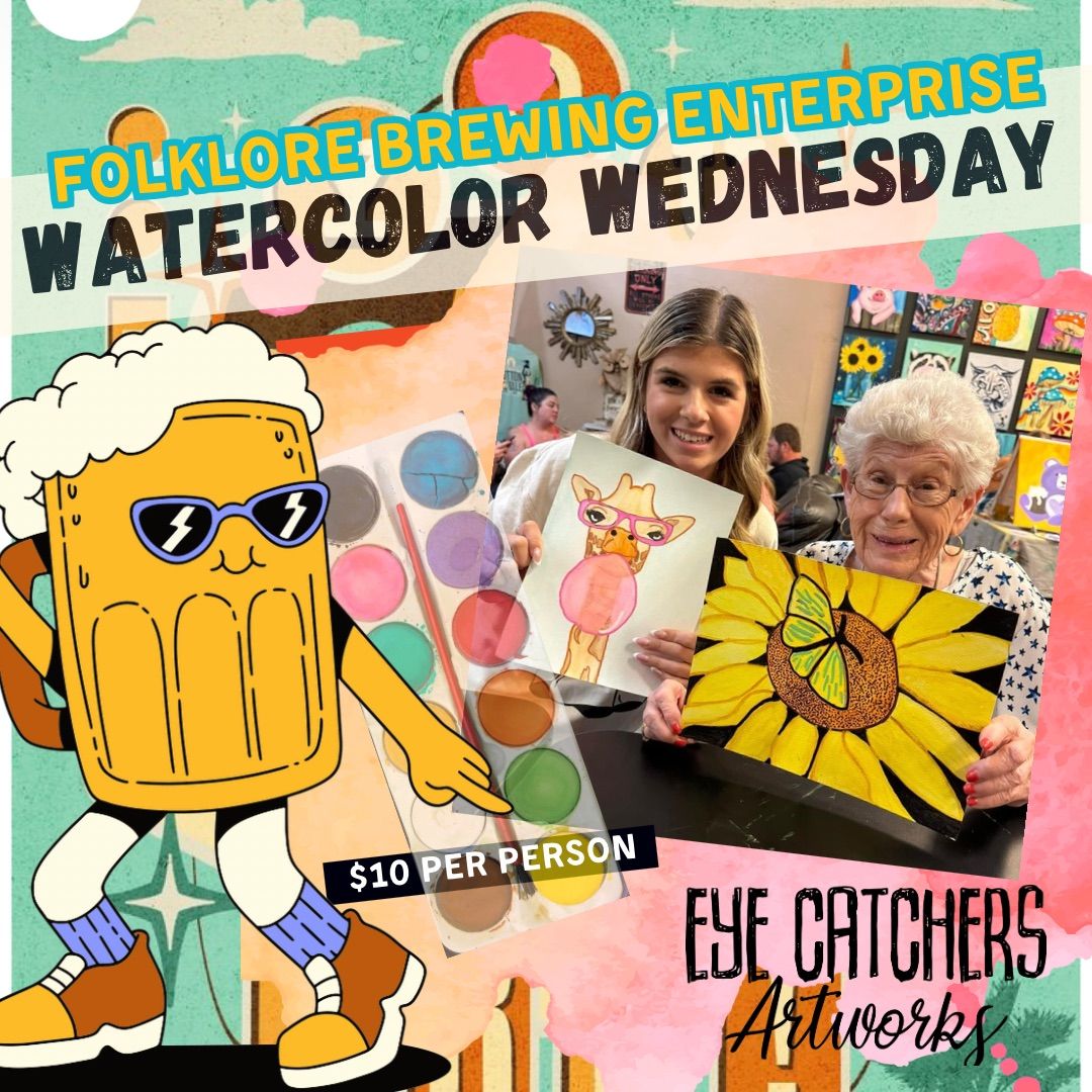 Watercolor Wednesday at Folklore Brewing 