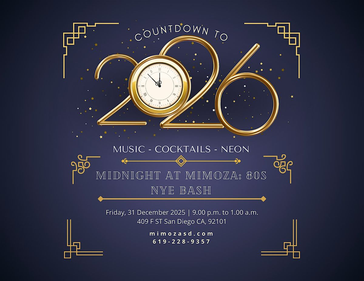 Midnight at Mimoza: 80s NYE Bash