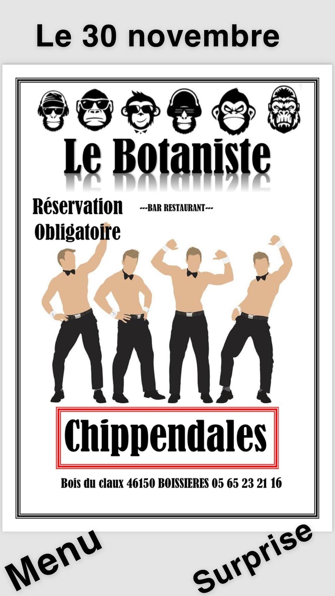 Soir\u00e9e Chippendale 