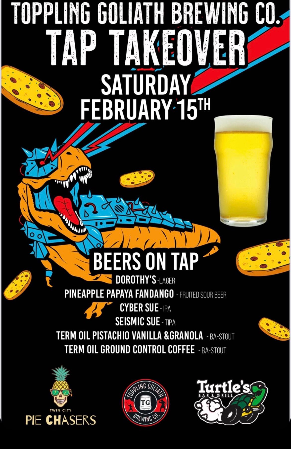 T3! TCPC-Turtles and Toppling Goliath Pizza and Beer Get Together! 