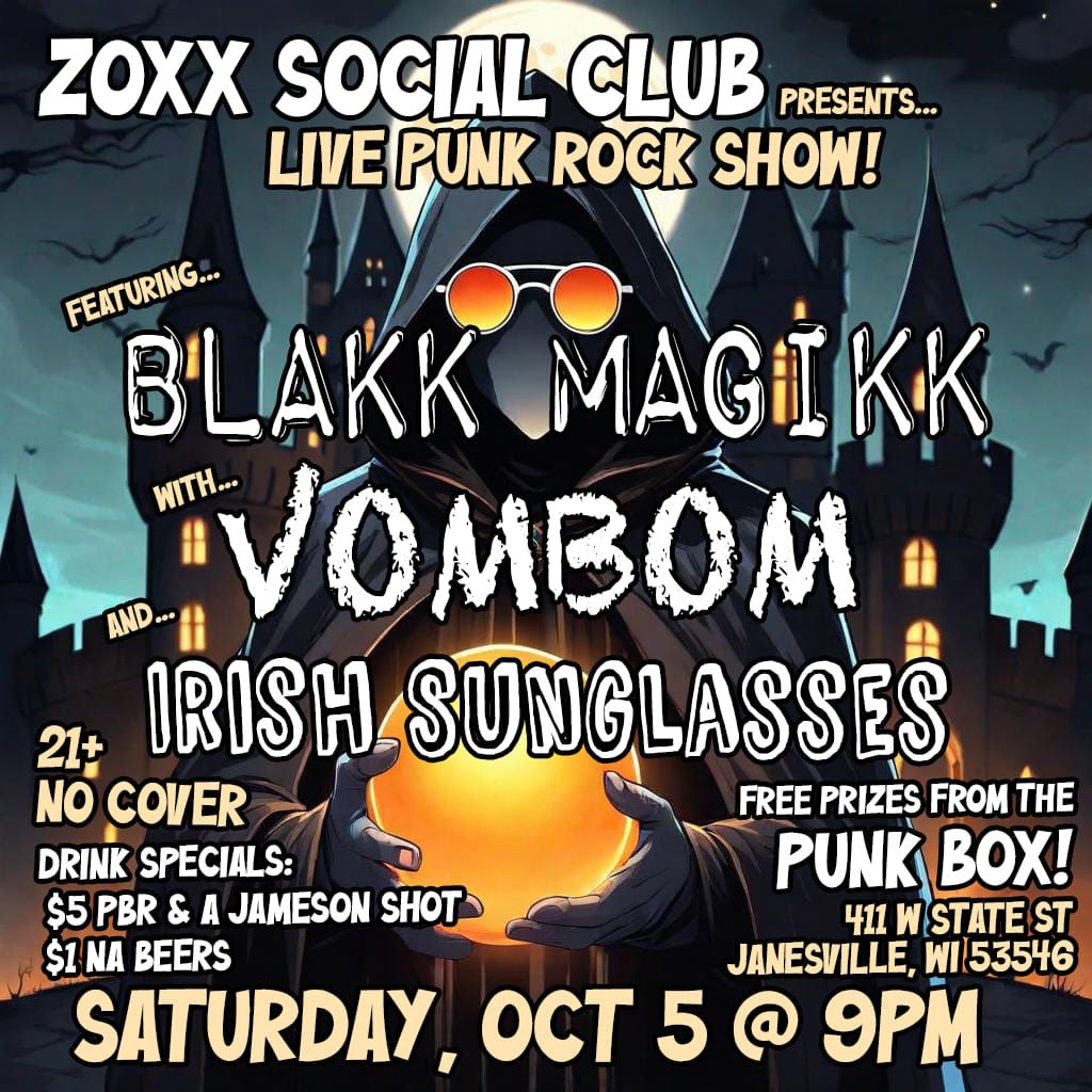 BLAKK MAGIKK \/ VOMBOM \/ IRISH SUNGLASSES AT ZOXX