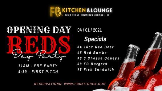 Red's Opening Day-Party at FB's Kitchen & Patio