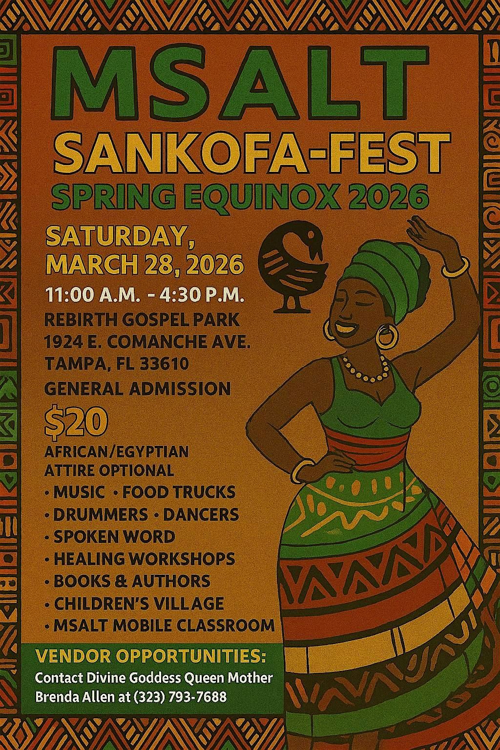 Ma'at Sankofa African Learning Temple - Sankofa-Fest Spring Equinox 2026