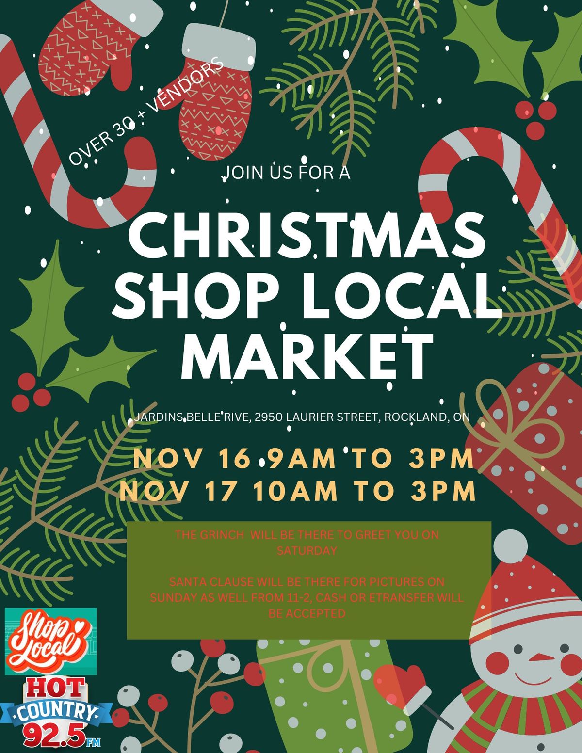 November 16-17 Christmas Shop Local Market