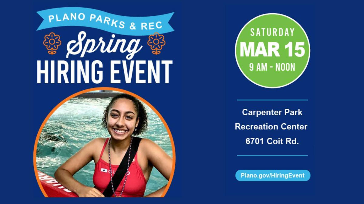 Plano Parks & Recreation Hiring Event