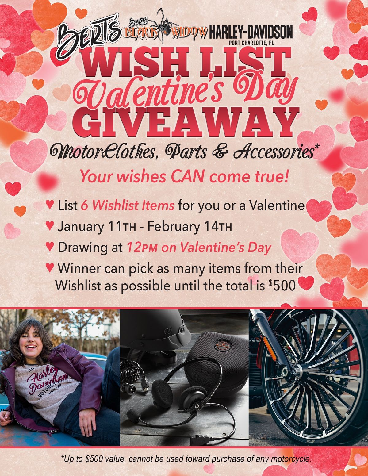 Bert's FREE WISH LIST $500 GIVEAWAY!