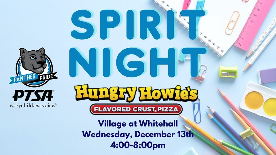 Spirit Night at Hungry Howie's!