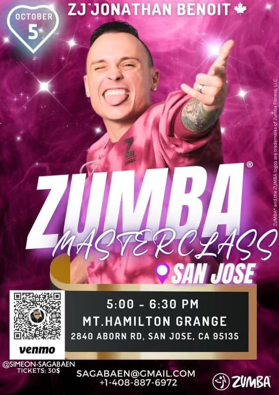 ZUMBA\u00ae MASTERCLASS with ZJ\u2122 JONATHAN BENOIT [SAN JOSE]