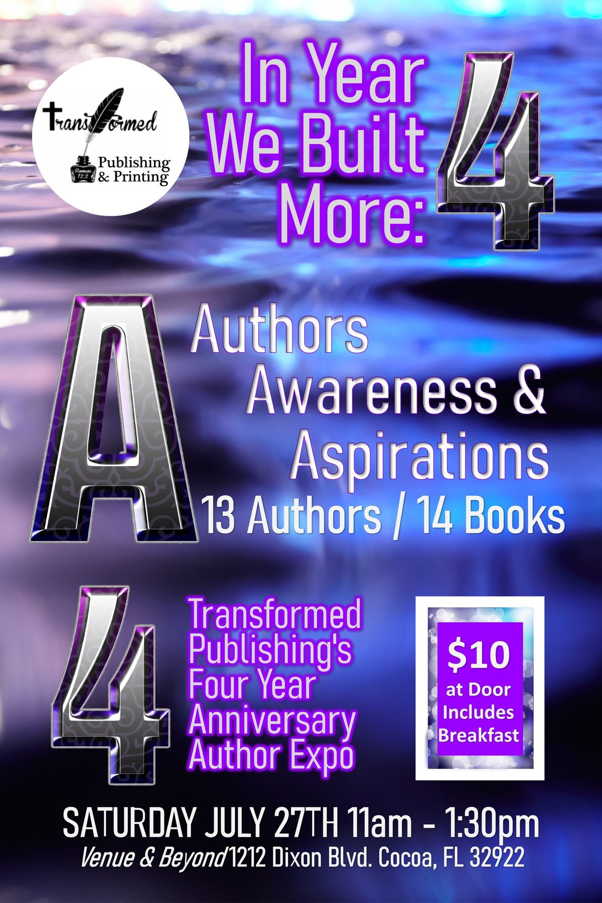 Transformed Publishing's 4 Year Anniversary Author Expo