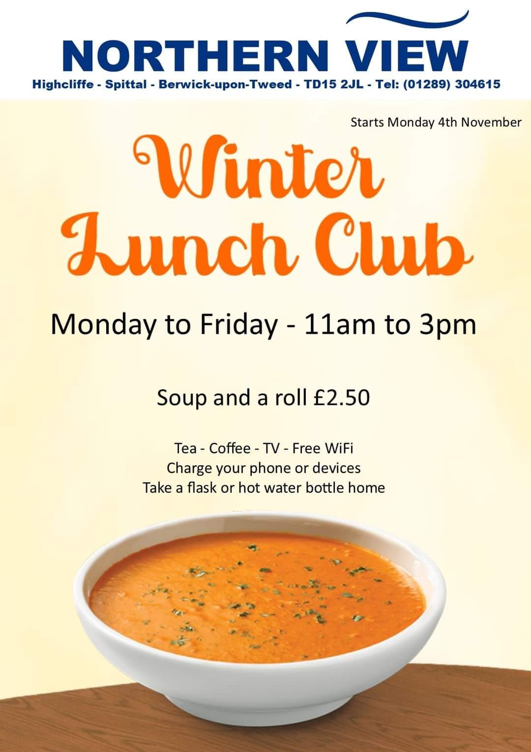 Winter Lunch Club at Northern View (Monday to Friday)