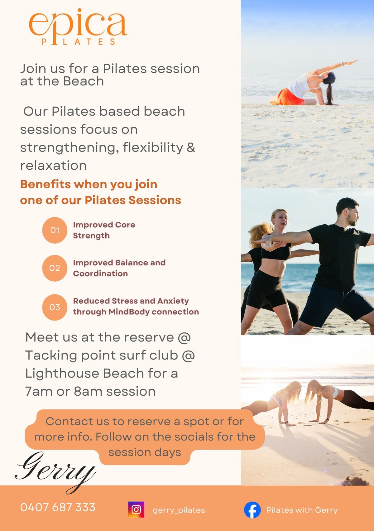 Holiday Beach Pilates- 7am & 8am