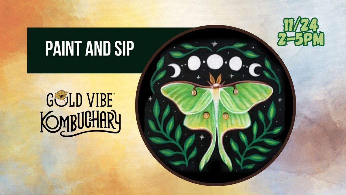 Lunar Moth Paint and Sip @ Gold Vibe 