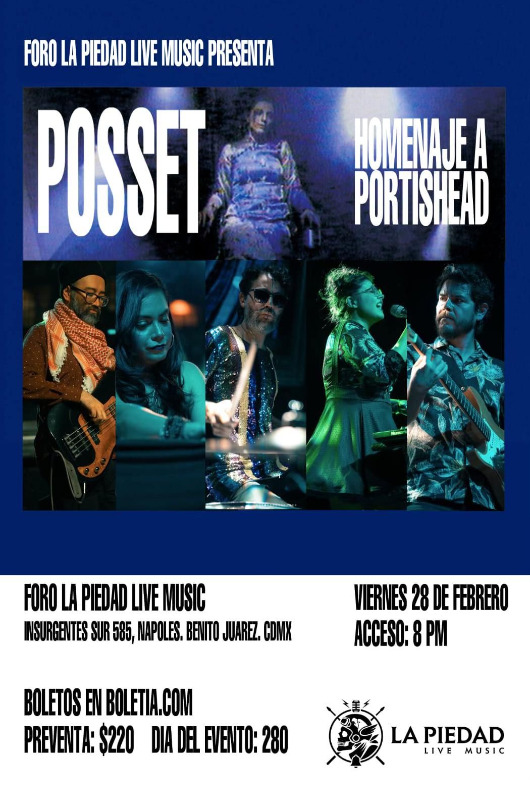 POSSET, HOMENAJE A PORTISHEAD EN "LA PIEDAD LIVE MUSIC"