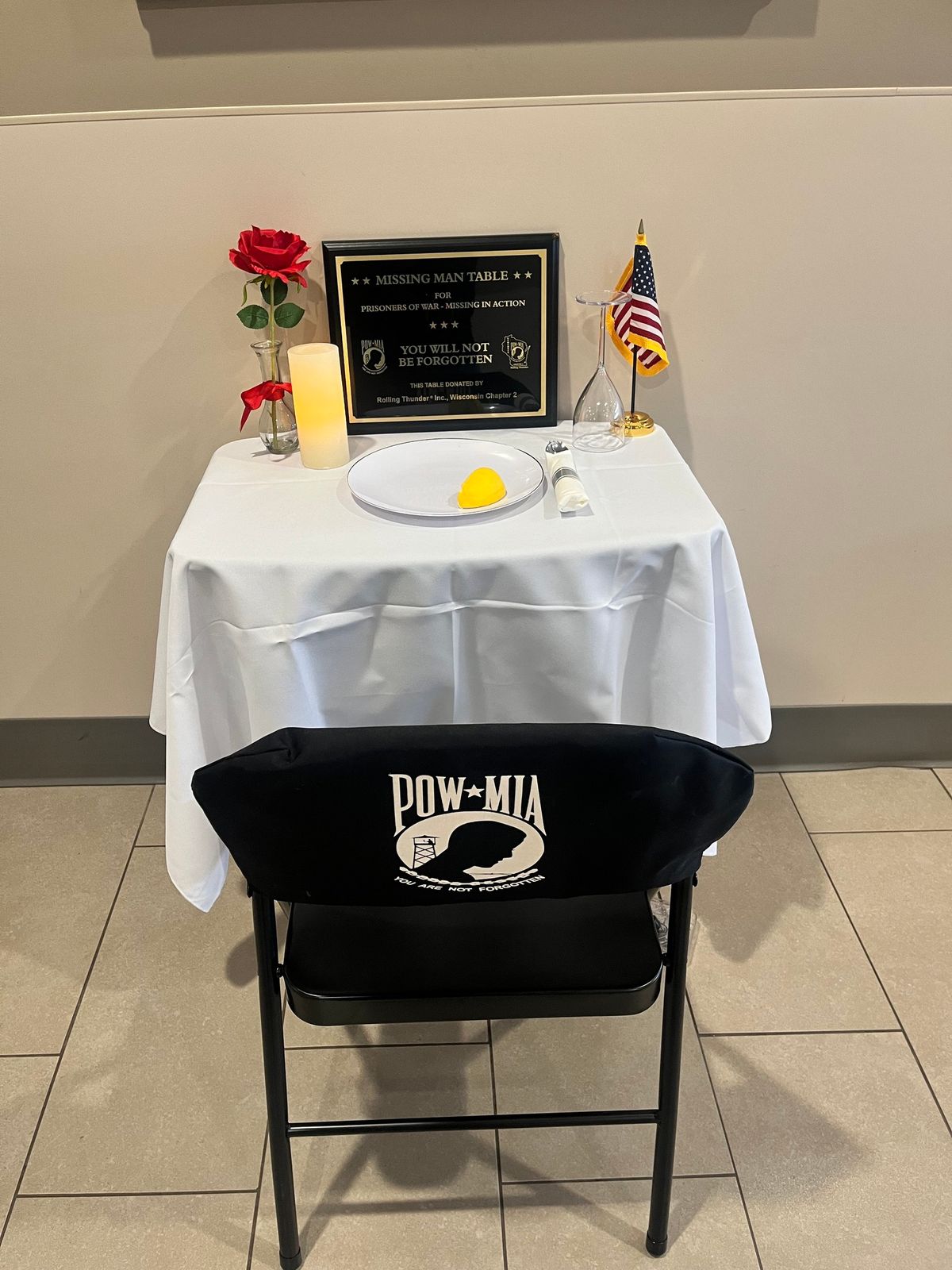 POW\/MIA missing man table ceremony 