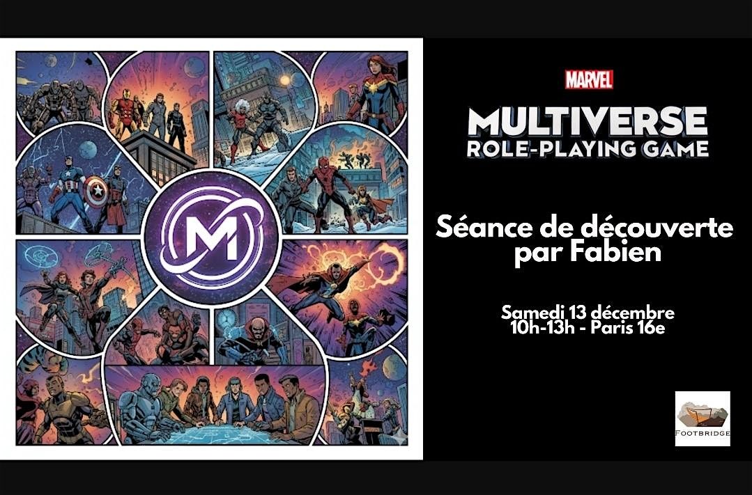 Marvel Multiverse RPG - s\u00e9ance de d\u00e9couverte - organis\u00e9 par Footbridge