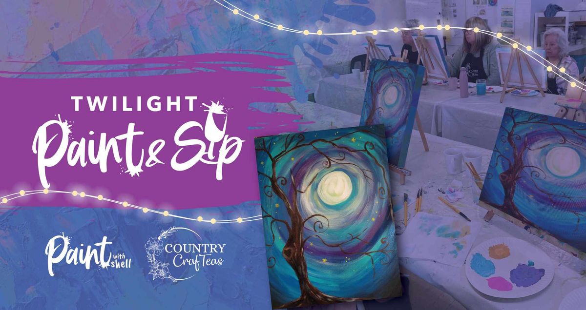** ONLY 1 LEFT** Twilight Paint and Sip