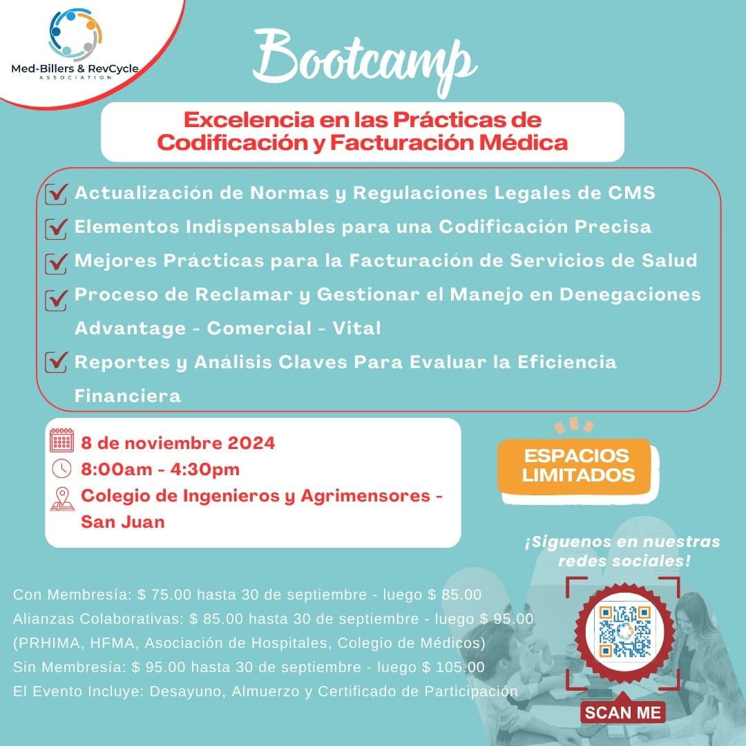 Bootcamp - Excelencia en las Pr\u00e1cticas de Codificaci\u00f3n y Facturaci\u00f3n M\u00e9dica 