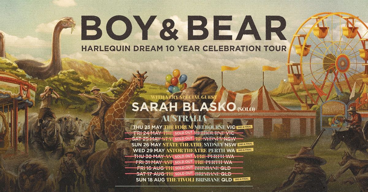 Boy & Bear - Hindley Street Music Hall, Adelaide AU