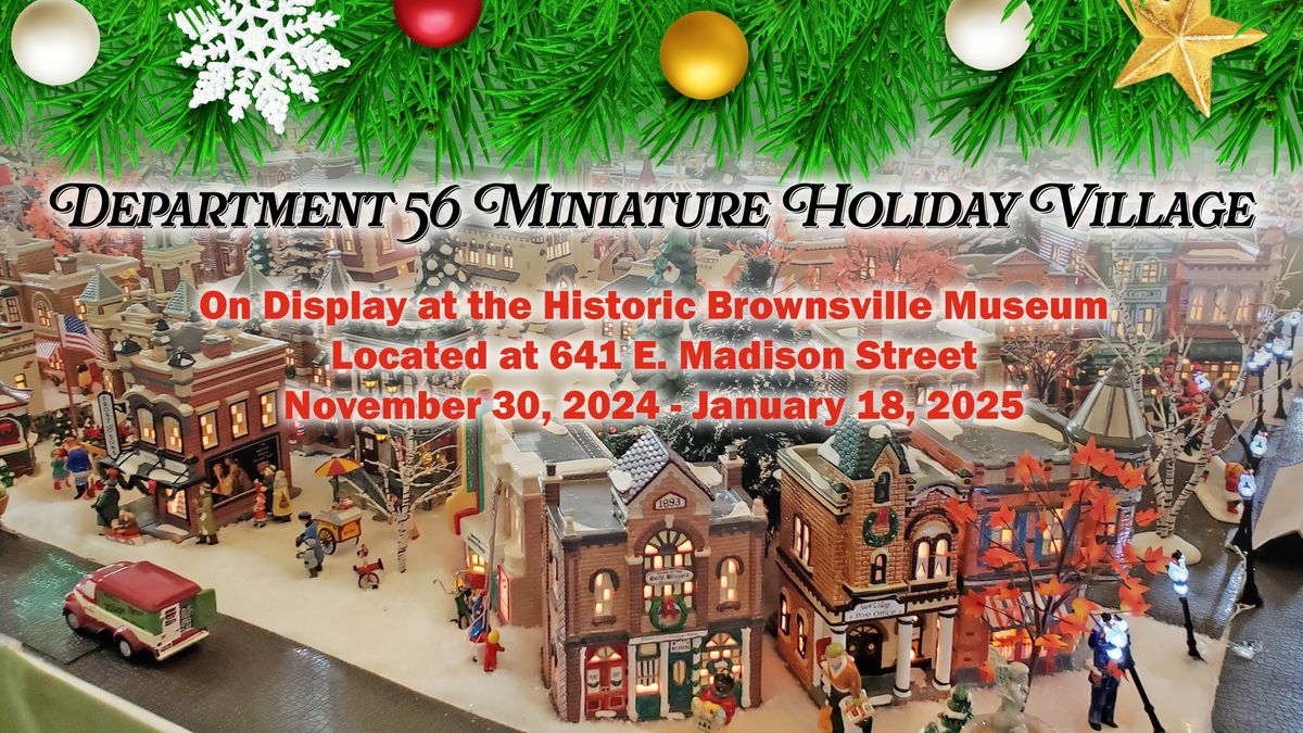 Department 56 Miniature Holiday Village Exhibit 