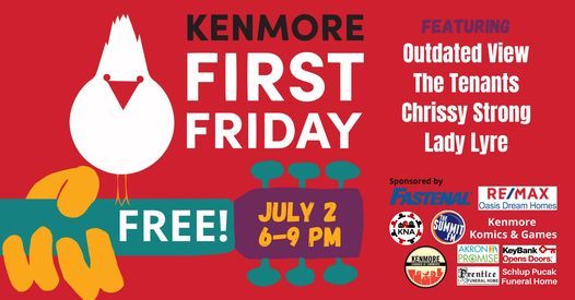 July 2 Kenmore First Friday: Red White & Blues