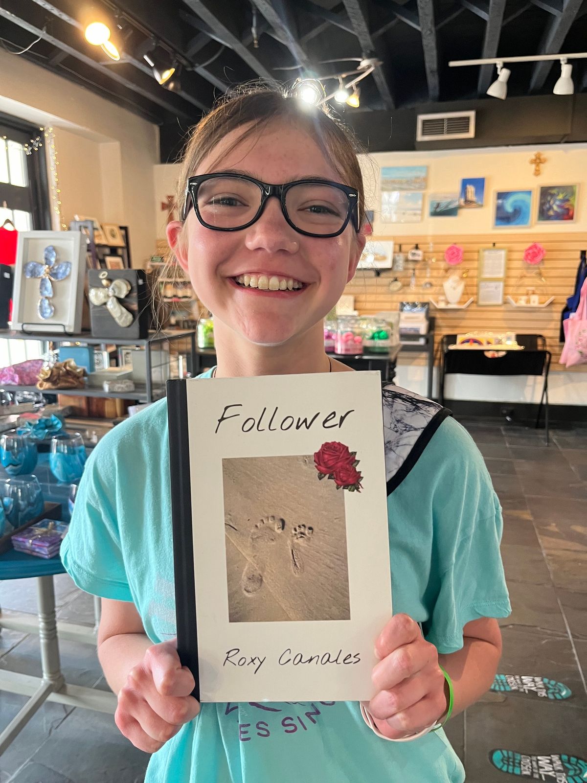 Book signing with 14 year old author, Roxy Canales