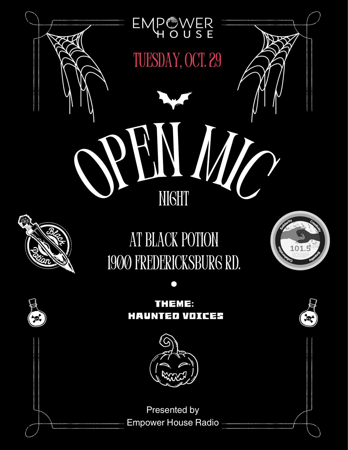 Open Mic Night at Black Potion: Haunted Voices