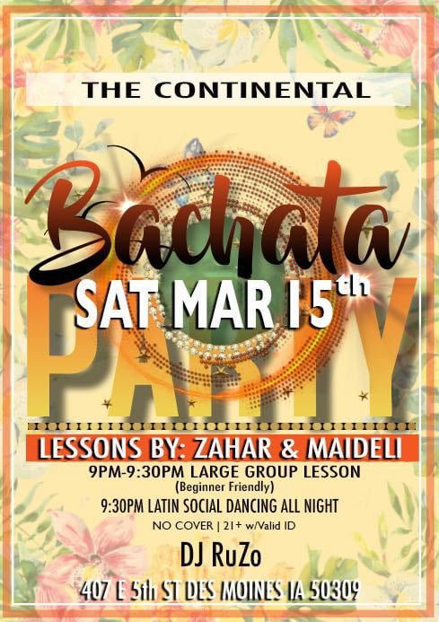 March Bachata Class and Social at The Continental