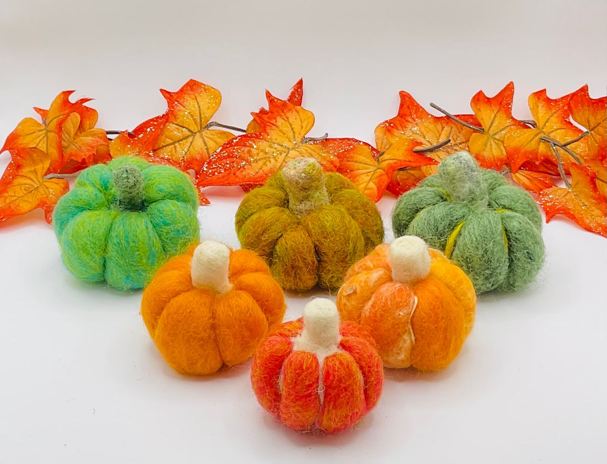 Pumpkin Needle Felting workshop