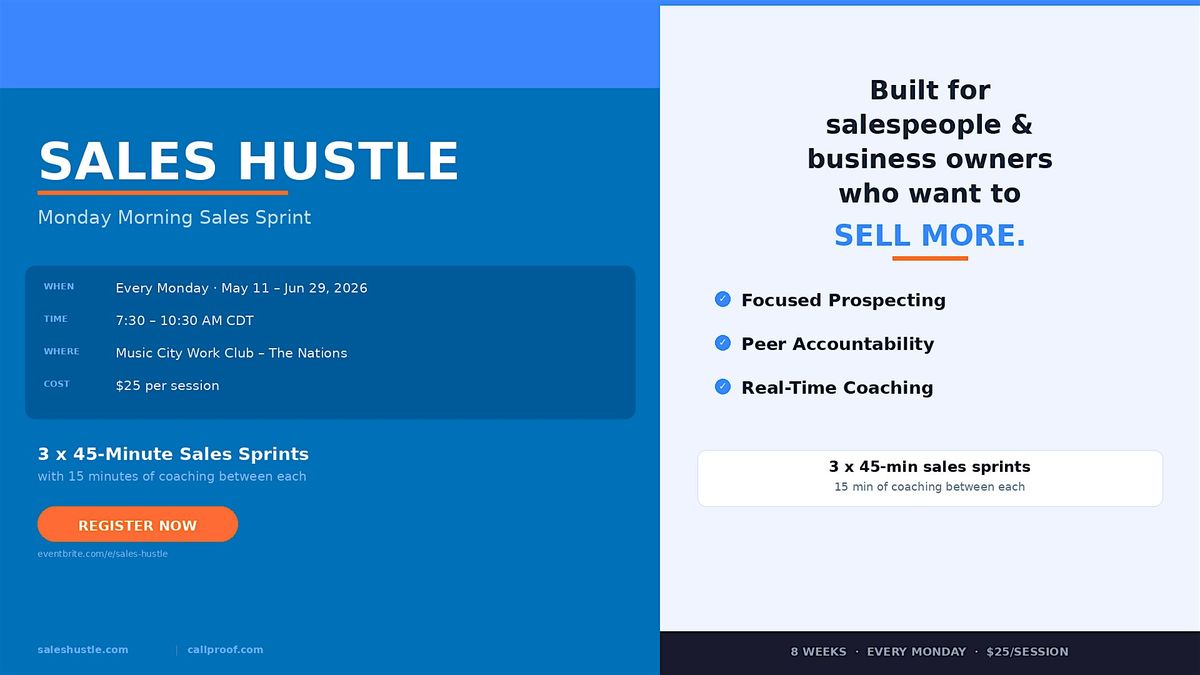 Sales Hustle \u2014 Monday Morning Sales Sprint