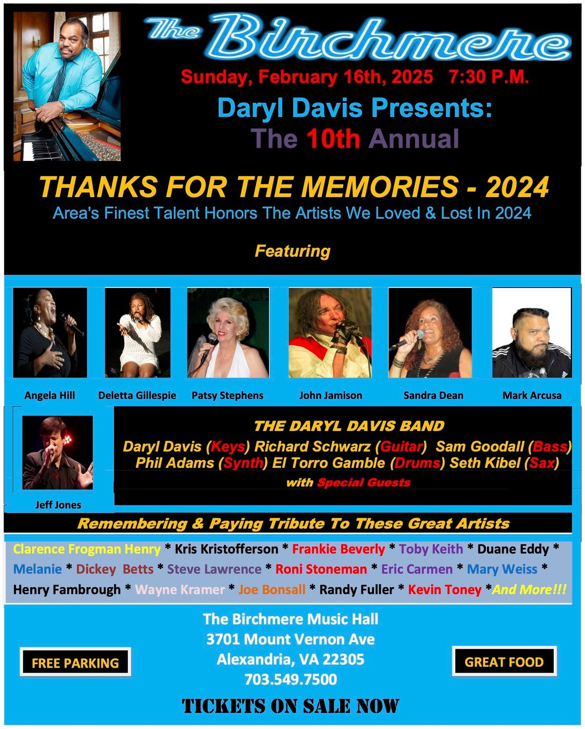 Daryl Davis Presents: Thanks For The Memories 2024!