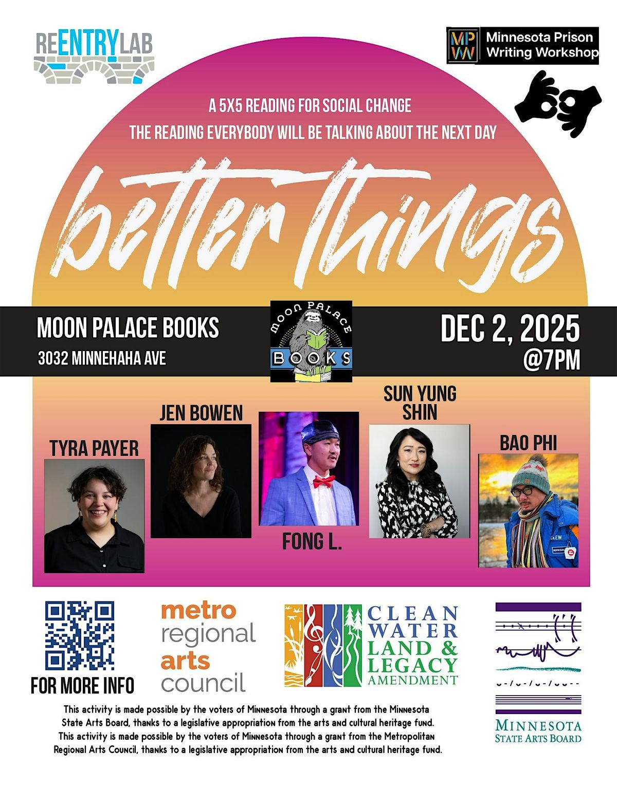 Better Things 5x5 Reading & Open Mic (December 2025)