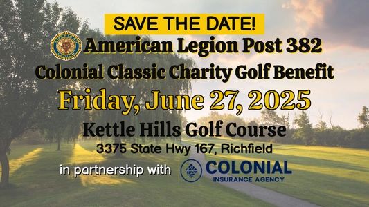 2025 American Legion Post 382 Colonial Classic Charity Golf Benefit