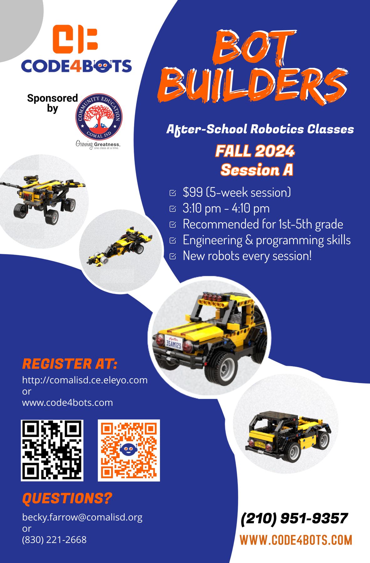 Code4Bots Bot Builders BBES After-School Robotics Classes