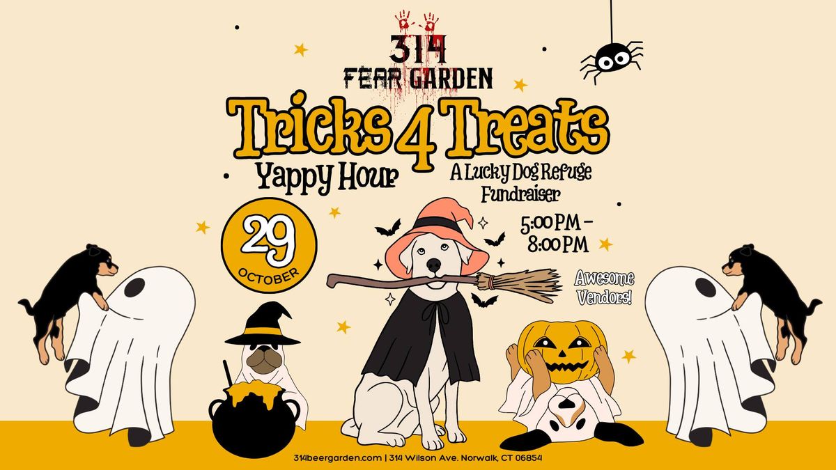 Tricks for Treats Yappy Hour - A Lucky Dog Refuge Fundraiser