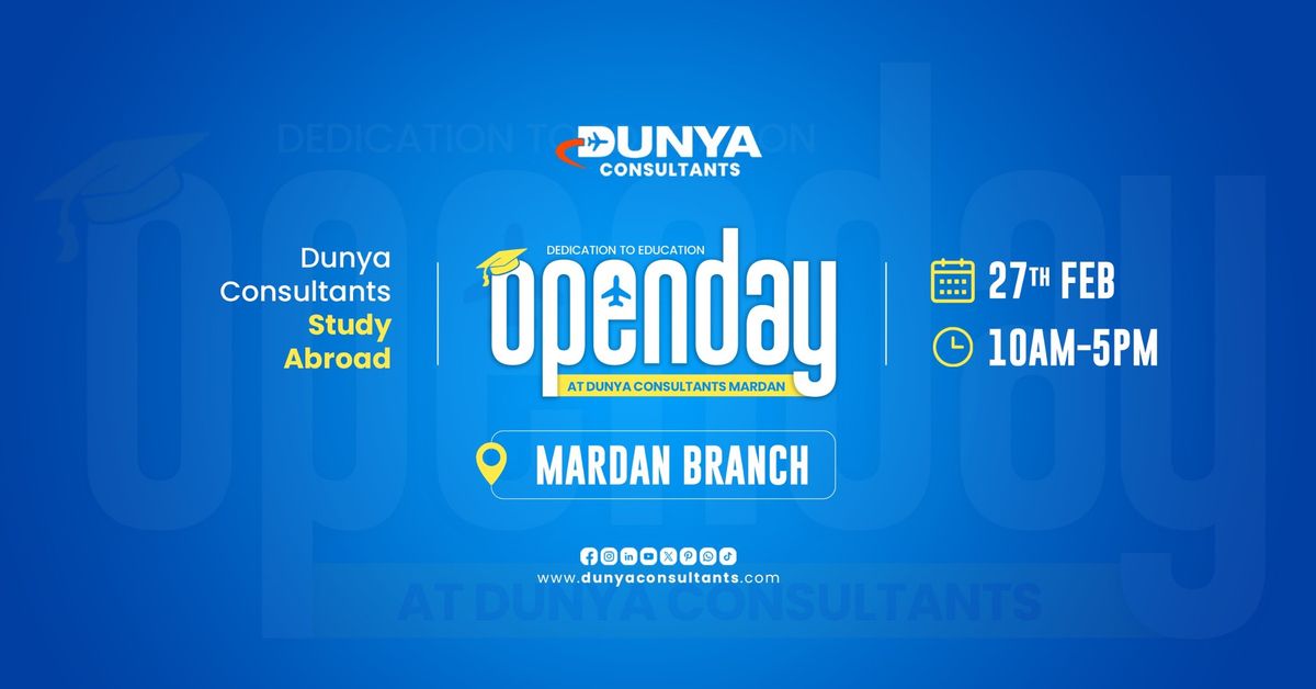 Open Day at Dunya Consultants Mardan \u2013 Meet the Professionals!