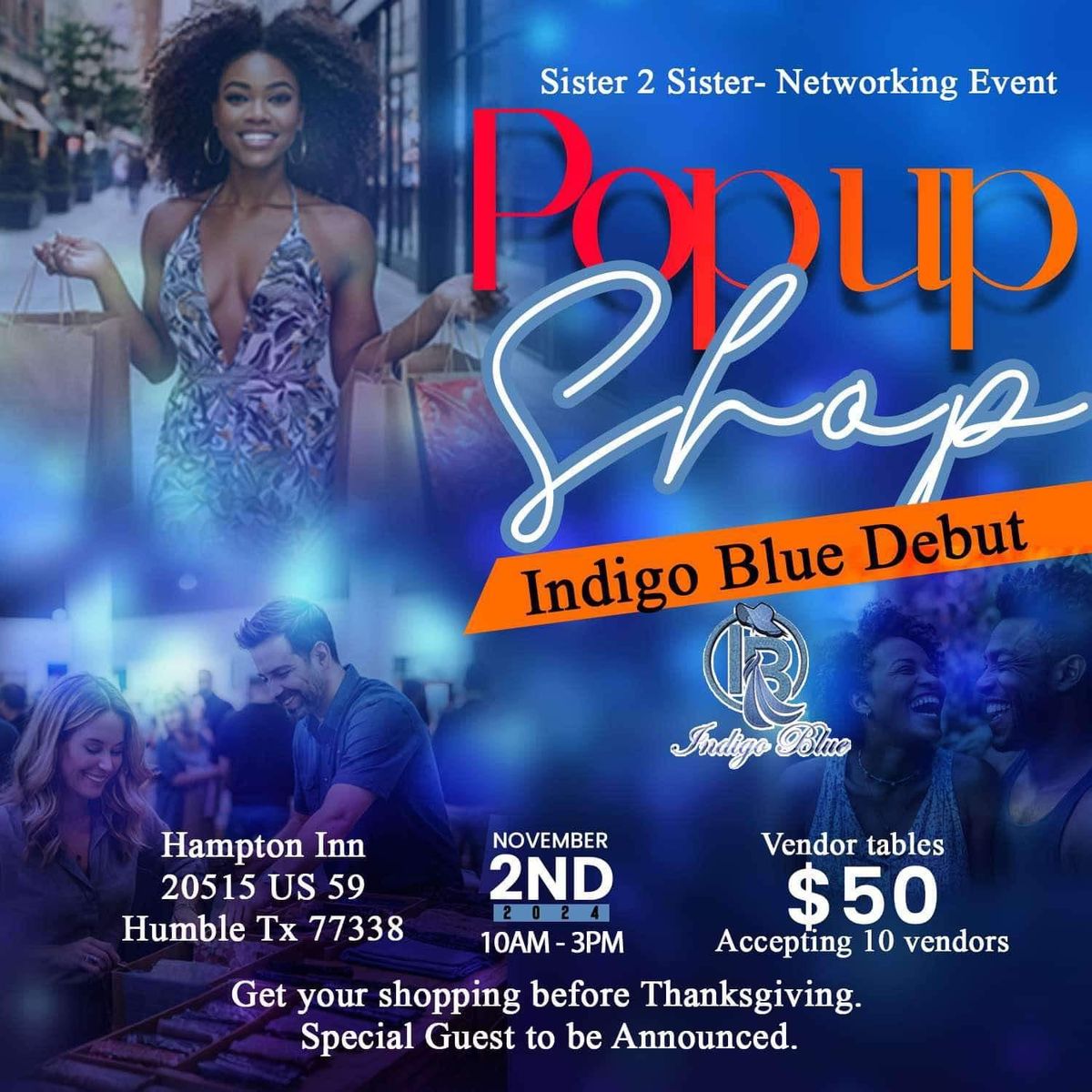 Debut of Indigo Blue Featuring Guest Speaker Meka Diamond