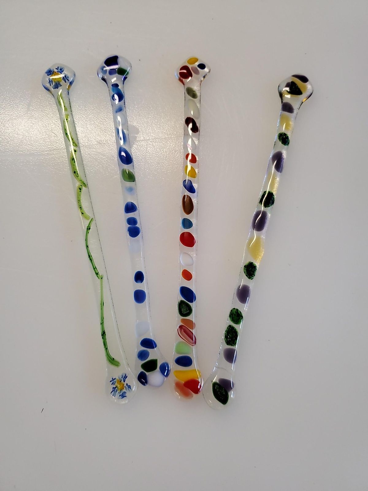 Fused Glass Swizzle Sticks