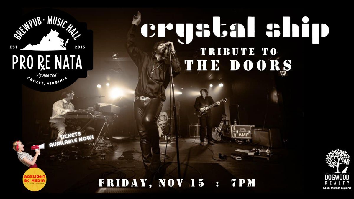 Crystal Ship: Tribute To The Doors @ Pro Re Nata