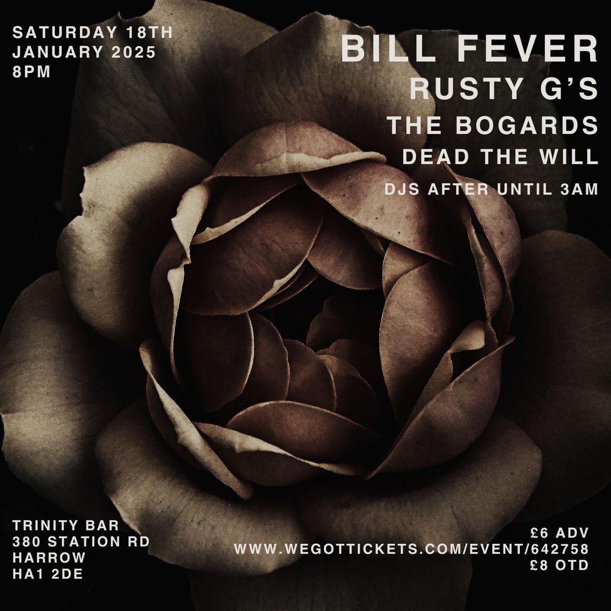 Bill Fever + Rusty G's + The Bogards + Dead The Will