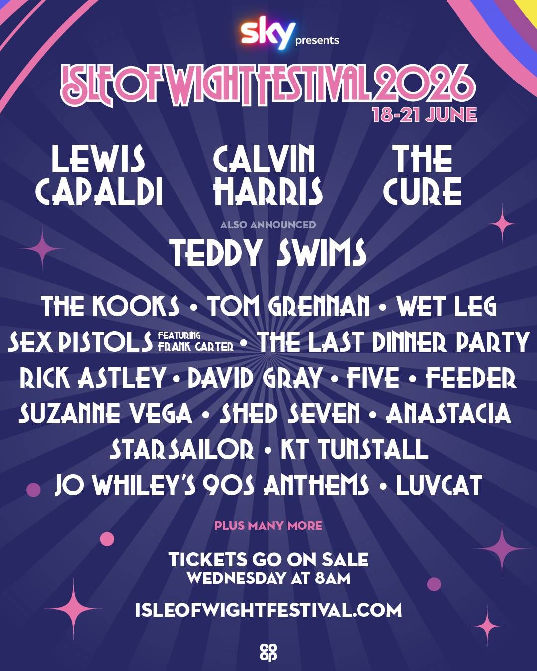 Isle of Wight Festival 2026 - Weekend - Lewis Capaldi, Calvin Harris, The Cure Tickets