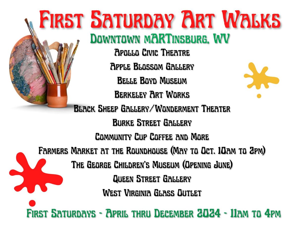 October 5th - First Saturday Art Walks - Downtown mARTinsburg