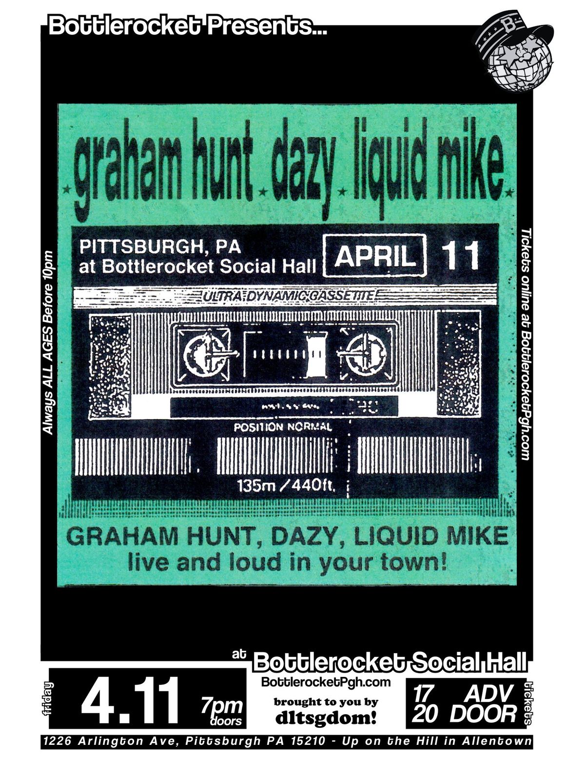 Dazy + Liquid Mike + Graham Hunt at Bottlerocket Social Hall