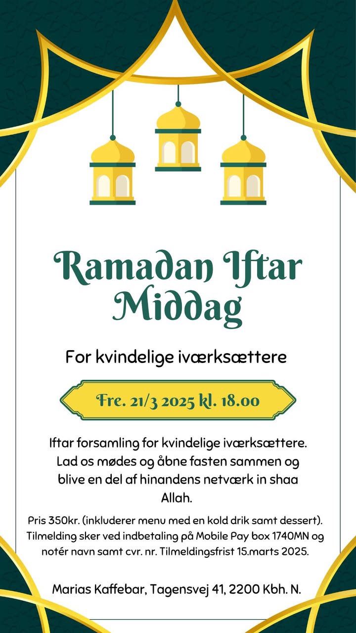 Iftar middag - kvindelige iv\u00e6rks\u00e6ttere 