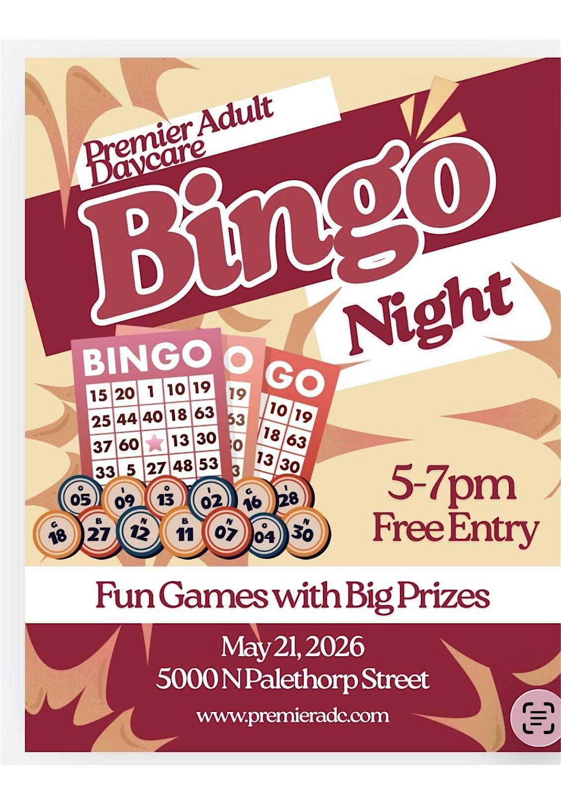 SENIOR & VETS BINGO NIGHT * FREE*