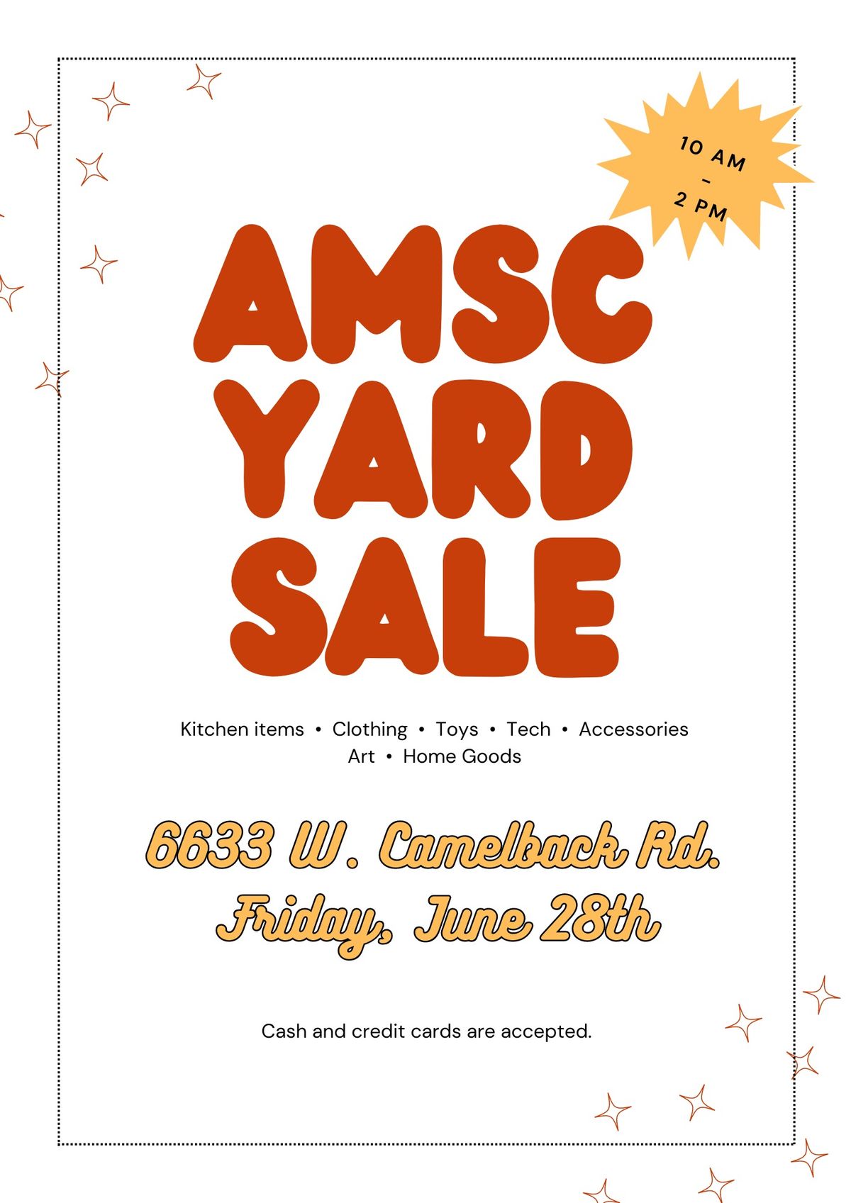 AMSC YARD SALE