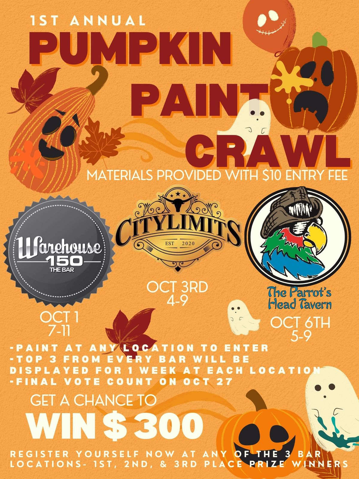 1st Annual Pumpkin Paint Crawl