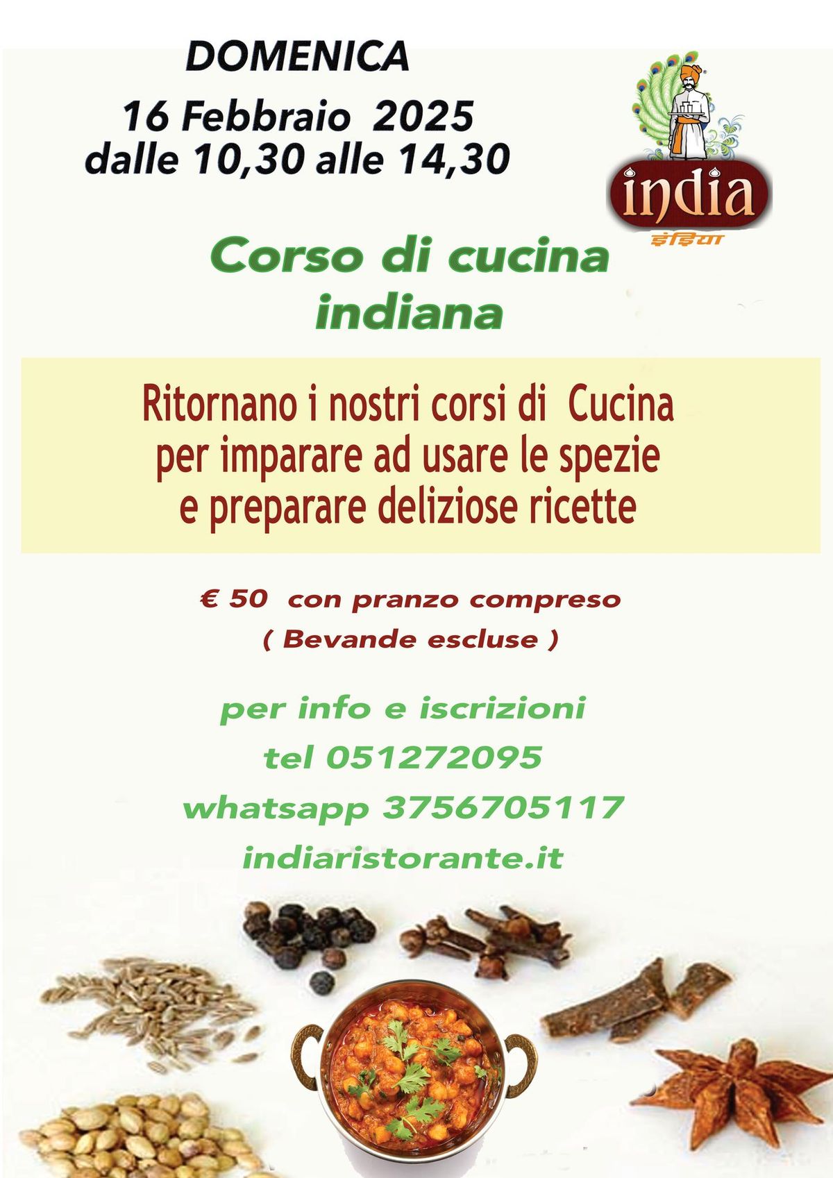 Workshop di cucina indiana